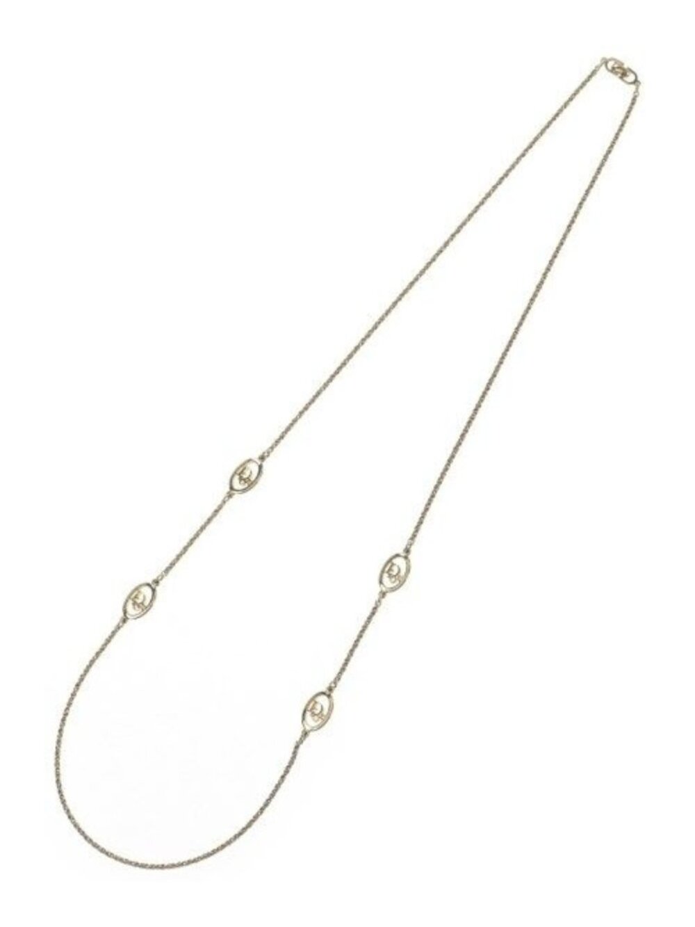 Dior Gold Plated CD Logo Necklace